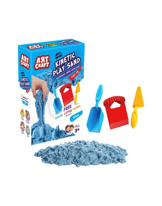 03691 Aksesuarlı Mavi Kinetik Oyun Kumu 1000 Gr