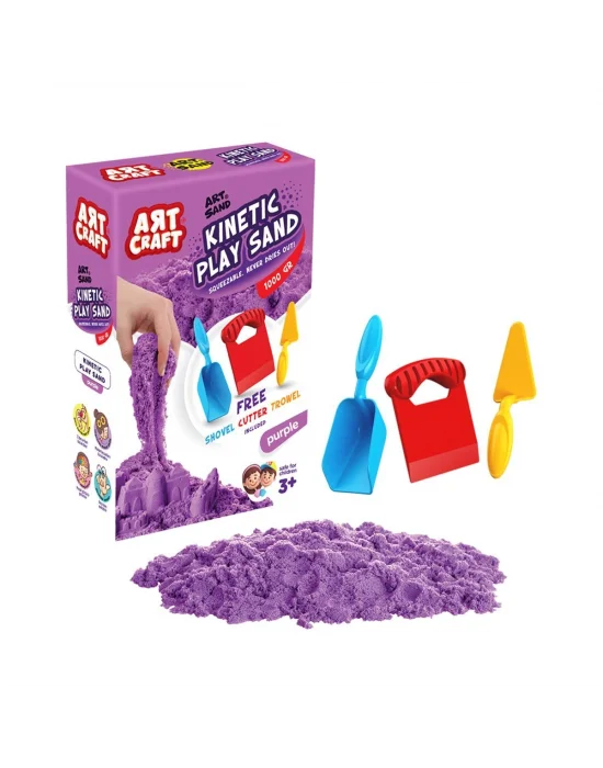 03694 Aksesuarlı Mor Kinetik Oyun Kumu 1000 Gr