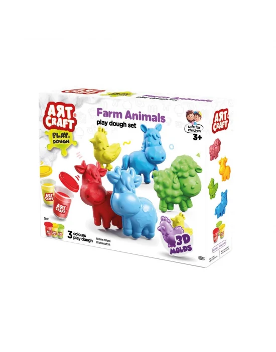 03993 Art Craft Çiftlik Hayvanları Hamur Set 168 Gr -fentoys