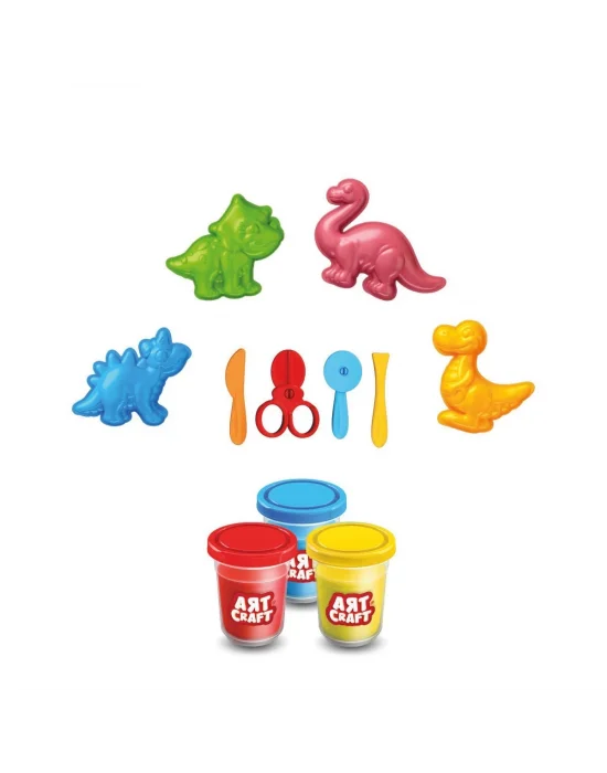 03995 Art Craft 3d Dinozorlar Hamur Set 168 Gr -fentoys