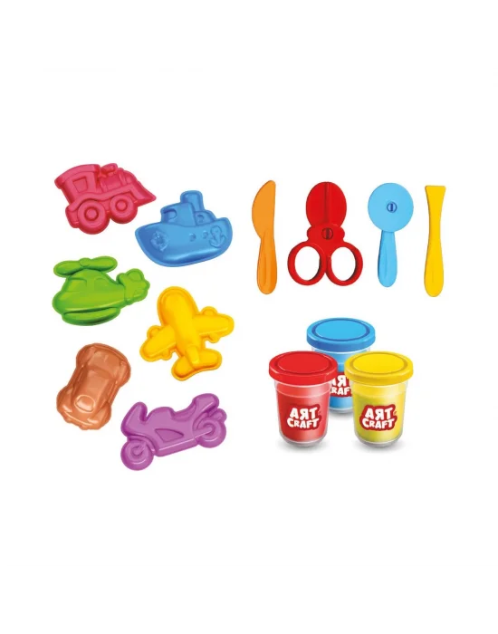03998 Art Craft Seyahat Araçları Hamur Set 168 Gr -fentoys