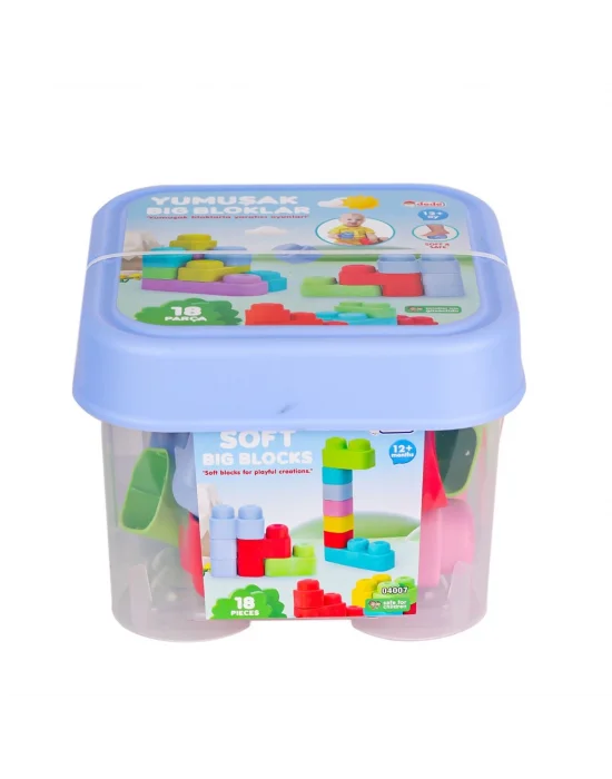 04007 Yumuşak Big Bloklar Kova 18 Parça -dede