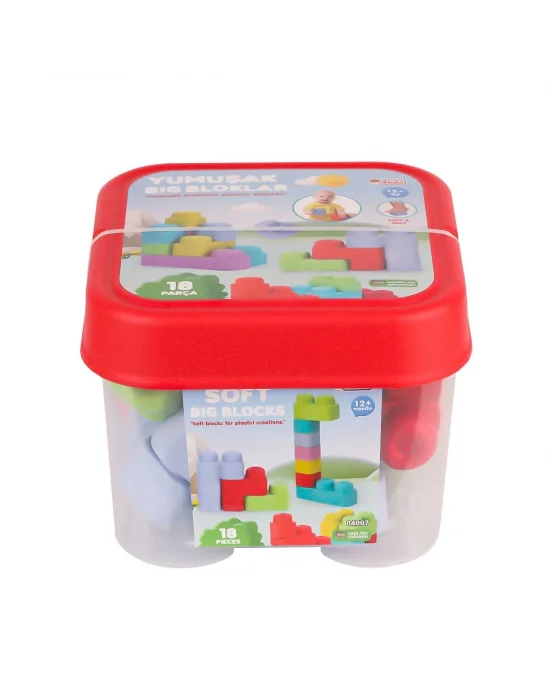 04007 Yumuşak Big Bloklar Kova 18 Parça -dede