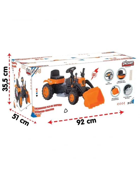 05 124 Excavator Pls-26 Traktör Kepçeli 6v Akülü