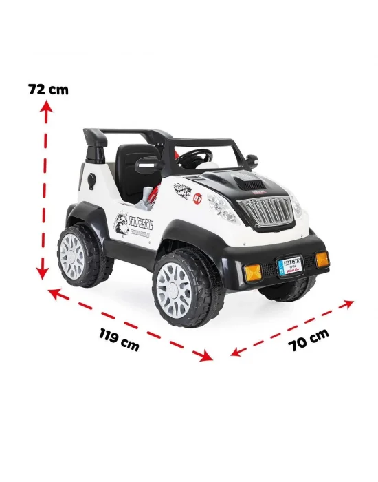 05 234 Fantastik 12v Uzaktan Kumandalı Akülü Araba Beyaz -pilsan