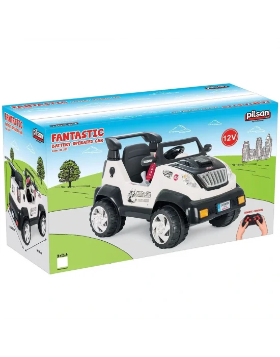 05 234 Fantastik 12v Uzaktan Kumandalı Akülü Araba Beyaz -pilsan