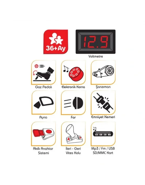 05 280 Pilsan Tery Bery 12v Uzaktan Kumandalı Akülü Araba