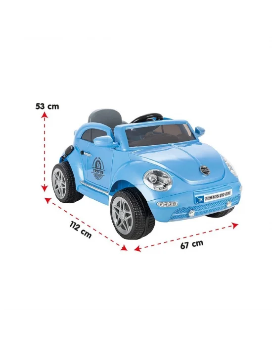 05 281 Pilsan, Tostos 12v Kumandalı Akülü Araba Metalik Mavi +3 Yaş