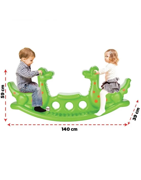 06 147 Dino Tahterevalli Açık Yeşil -pilsan Oyuncak