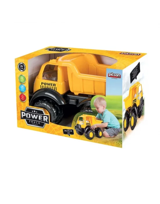 06 522 Power Kamyon Sarı -pilsan Oyuncak