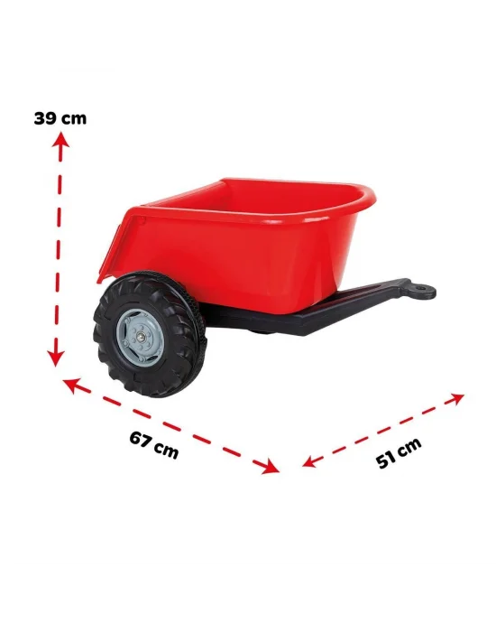 07 295k Büyük Traktör Römork Kırmızı