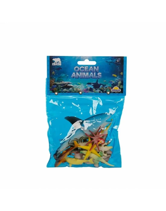 0704 Okyanus Hayvanları Poşetli Hayvan Oyun Seti
