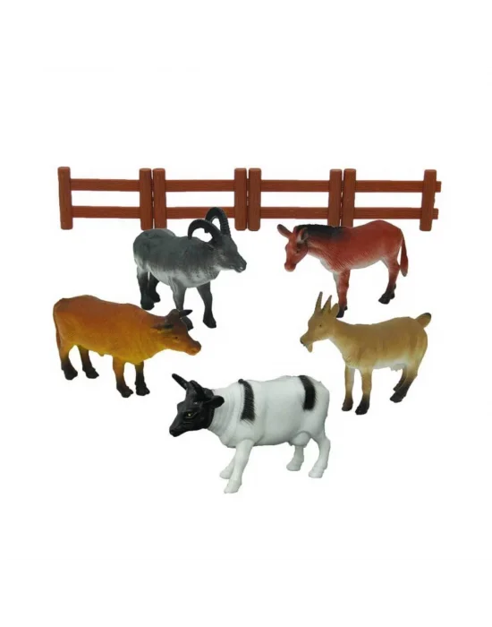 0708 Çiftlik Hayvanları Poşetli Hayvan Oyun Seti Orta Boy- Sunman