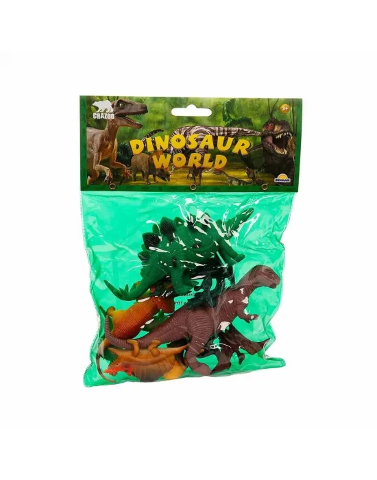 0710 Dinozorların Dünyası Poşetli Hayvan Oyun Seti Orta Boy