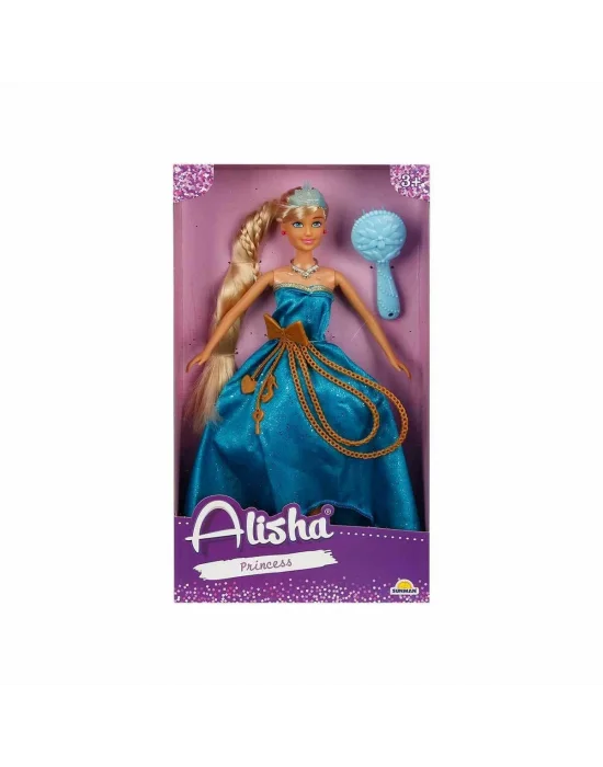 0835 Sun-rst-sıs-mnk Alisha Prenses Uzun Saçlı Aksesuarlı Bebek Set 29 Cm 3renk -sunman