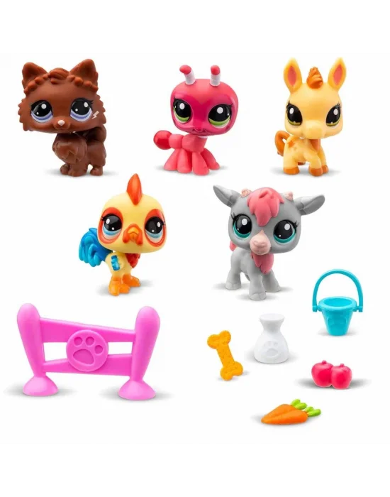 1005103 Littlest Pet Shop - Minişler 5li Figür Seti S1 Çiftlik Temalı