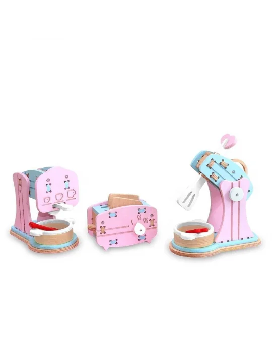 1007 Ahşap Mutfak Gereçleri Seti - Lulubere Oyuncak