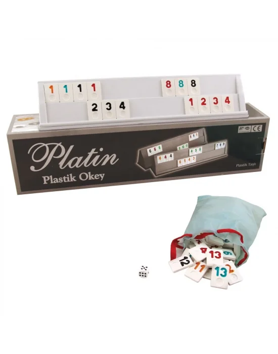 1010211 Platin Plastik Okey Takımı -starokey