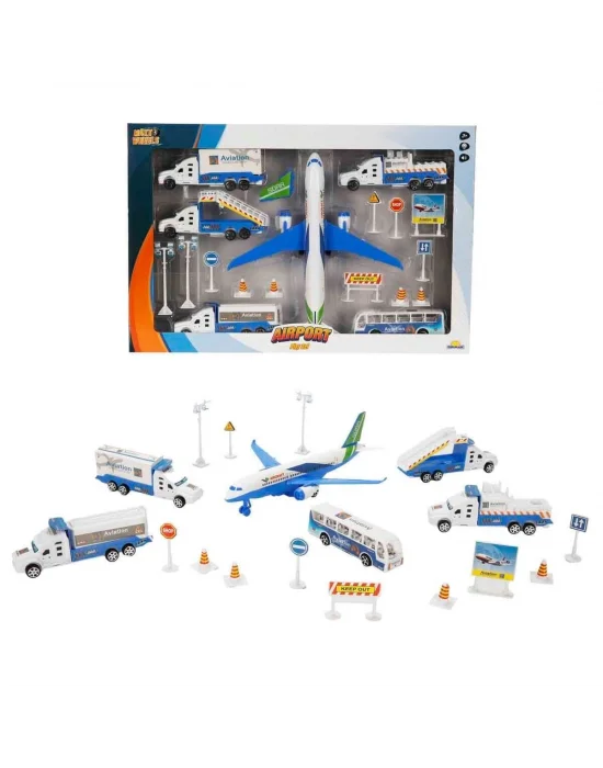 1012381 Sun Yfn Mxx Oyun Set Havaalanı Uçaklı Ses Işıklı Byk Mv