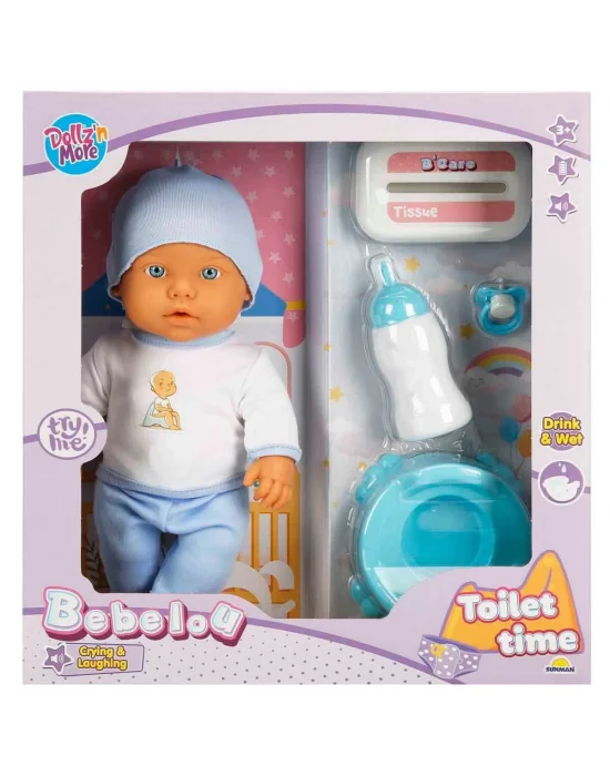 1030141 Sesli Bebelou Tuvalet Zamanı Bebek Seti 32 Cm -sunman