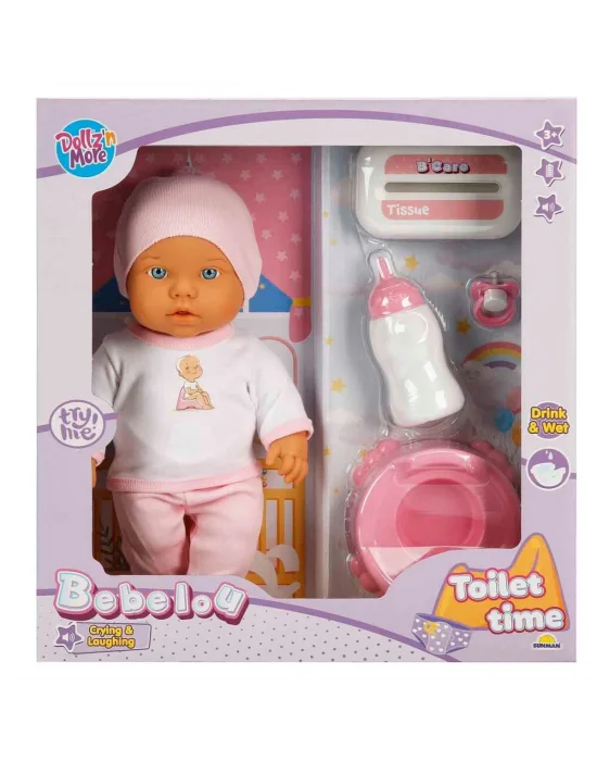 1030141 Sesli Bebelou Tuvalet Zamanı Bebek Seti 32 Cm -sunman