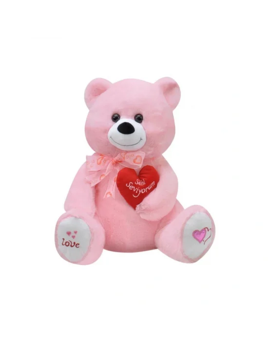 1030p Selay, Yumoş Ayı 50 Cm Pembe