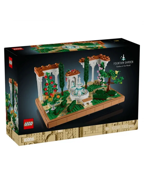 10359 Lego İcons Çeşmeli Bahçe - Fountain Garden 1302 Parça +18 Yaş