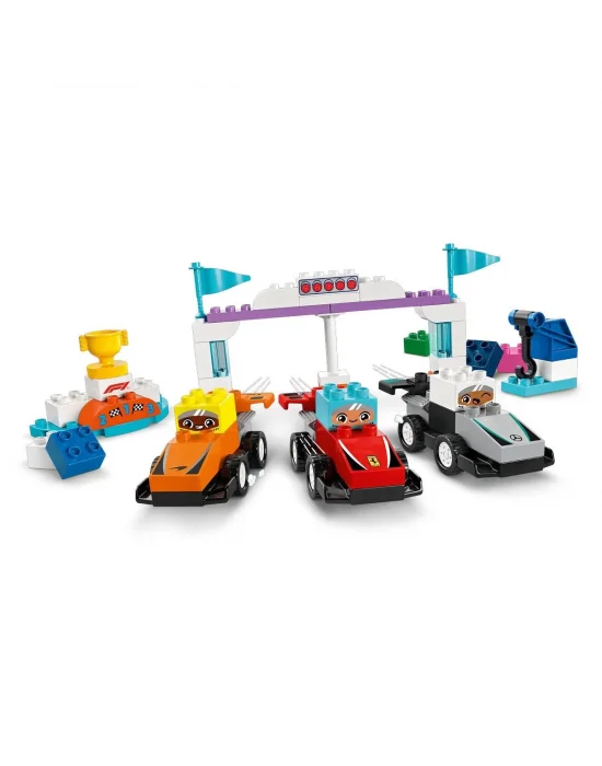 10445 Lego Duplo F1 Takımı Yarış Arabaları Ve Sürücüleri 70  Parça +2aş