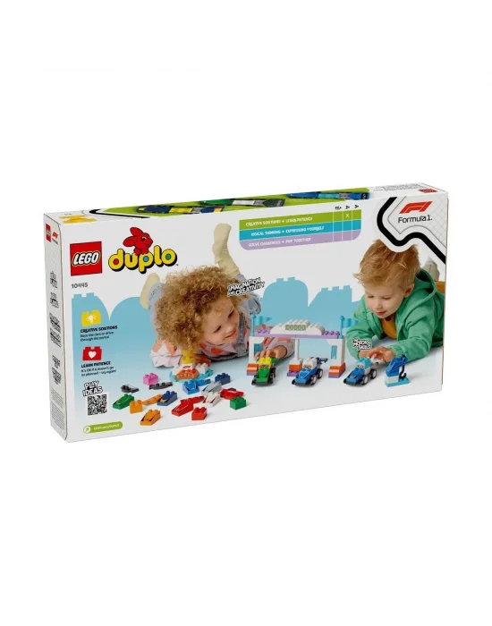 10445 Lego Duplo F1 Takımı Yarış Arabaları Ve Sürücüleri 70  Parça +2aş