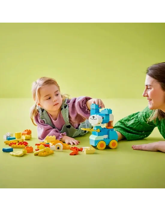 10448 Lego Duplo 3ü1 Arada Tekerlekli Hayvanlar 58 Parça +2 Yaş