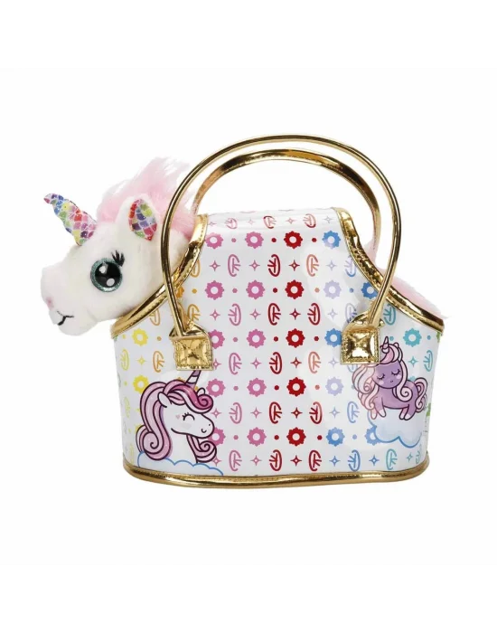 10873 Cutekins Taşıma Çantalı Peluş Unicorn Lou Lou -sunman