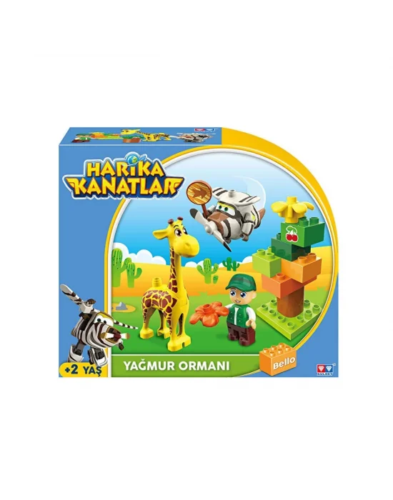 10932 Harika Kanatlar Bellonun Yağmur Ormanı 15 Parça Blok - Mega Oyuncak