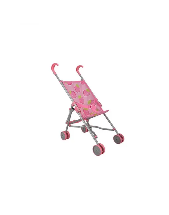 13001 Katlanır Metal Baston Oyuncak Puset Çilek Desenli