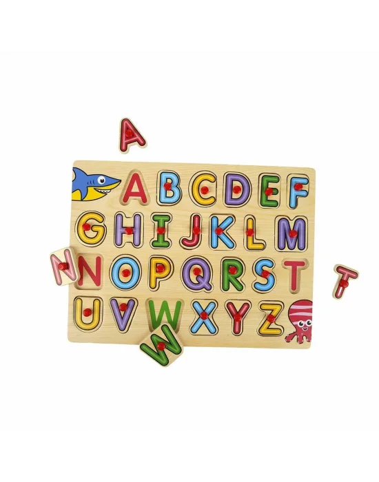 130443 Ahşap Raptiyeli Bultak Alfabe
