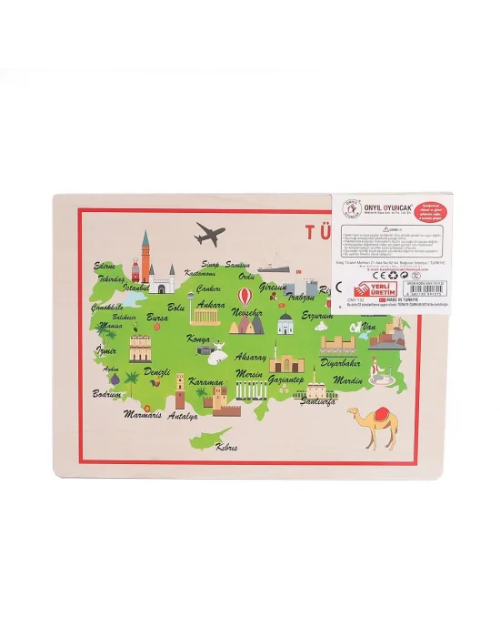 131-132 Ony Ahşap Tutmalı Puzzle Büyükten Küçüğe -onyıl