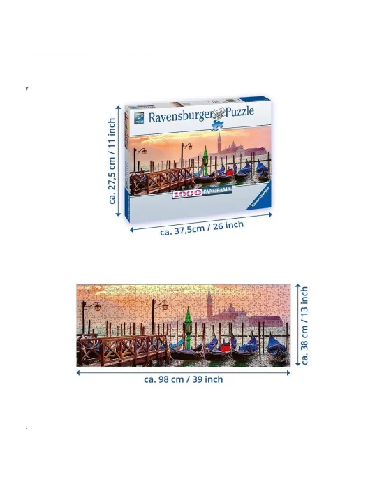 150823 Ravensburger, Gondollar, 1000 Parça Puzzle