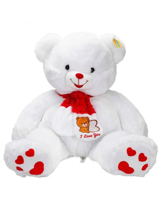 1515 Sun-jhn-pff-sk Peluş Ayı Oturan Krmz Atkılı 70cm 2r