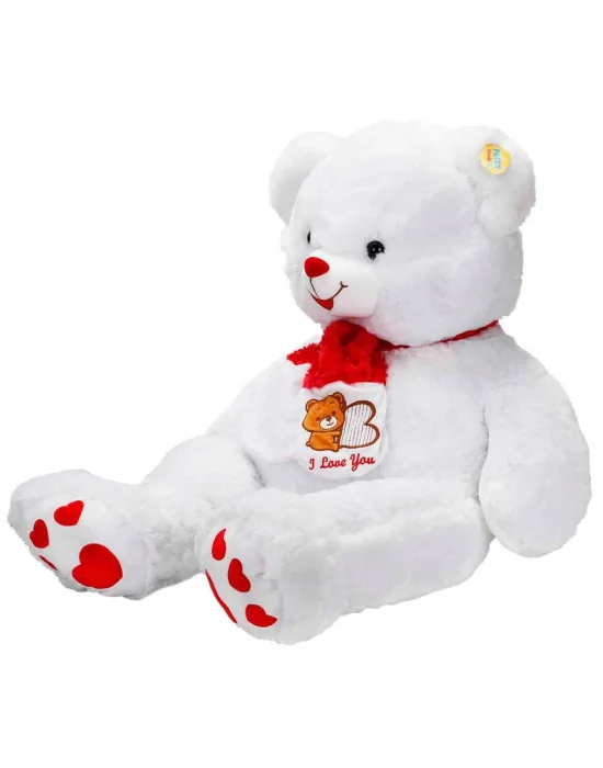 1515 Sun-jhn-pff-sk Peluş Ayı Oturan Krmz Atkılı 70cm 2r