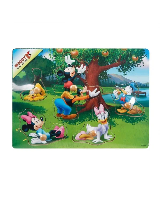 15204 Mickey Mouse Ahşap Bultak Tutmalı