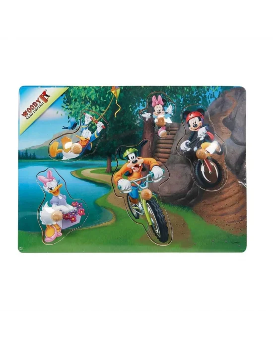 15204 Mickey Mouse Ahşap Bultak Tutmalı