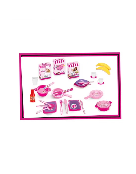 1614 Barbie Mutfak Seti 3 Lu