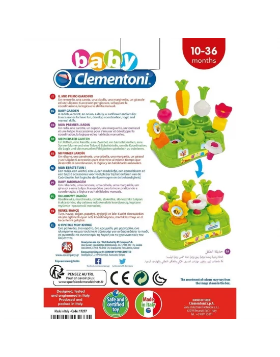 17277 Baby Clementoni - Renkli Bahçe 10-36 Ay