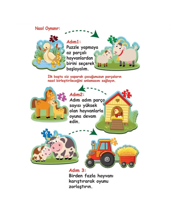 1734 Dıytoy, Baby Puzzle - İlk Çiftlik Puzzle