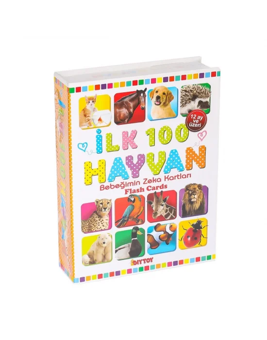 1741 Flash Card İlk 100 Hayvanlar Eğitici Kartlar