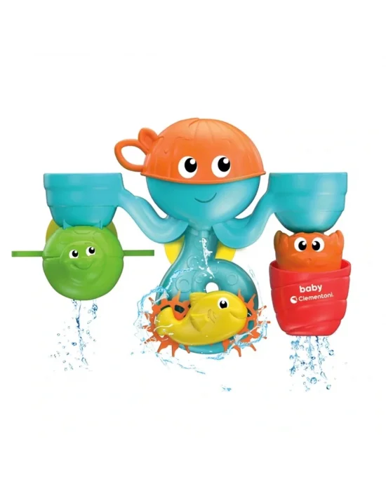 17458 Eğlenceli Arkadaşlar Su Parkı Banyo Oyuncağı, Baby Clementoni, +6 Ay