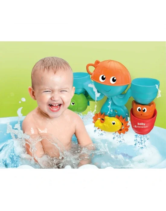 17458 Eğlenceli Arkadaşlar Su Parkı Banyo Oyuncağı, Baby Clementoni, +6 Ay
