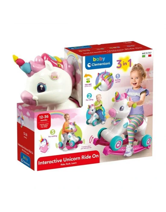 17883 Baby Clementoni - İnteraktif Unicorn 3ü 1 Arada