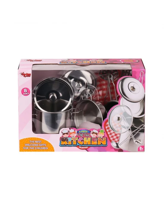 1818-3 Çelik Tencere Tava Seti 8 Parça -vardem Oyuncak