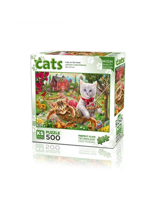 20043 Kediler Çiftlikte 500 Parça Puzzle -ks Puzzle