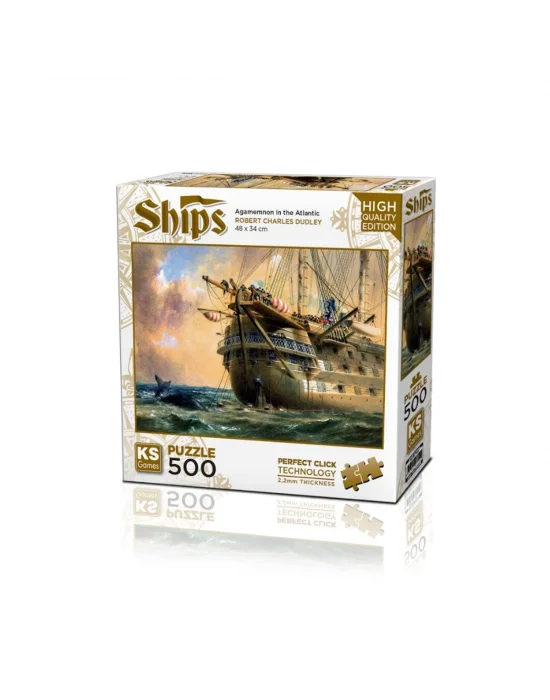 20050 Hms Agamemnon İn Atlantic 500 Parça Puzzle -ks Puzzle
